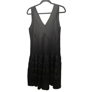 Pink Tartan V-Neck  Black Sleeveless Dress
Size XL